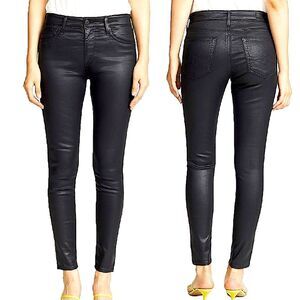 AG Adriano Goldschmied The Legging Ankle Super Skinny Ankle in Coated Black 29R